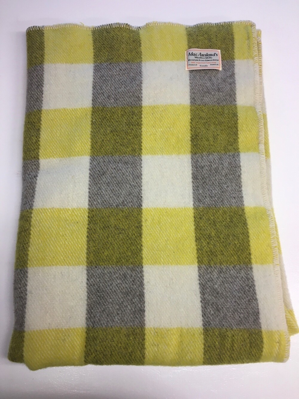 Yellow with Natural White MacAusland's Throw Blanket 
