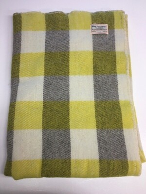 Yellow with Natural White MacAusland's Throw Blanket Yellow with Natural White MacAusland's Throw Blanket