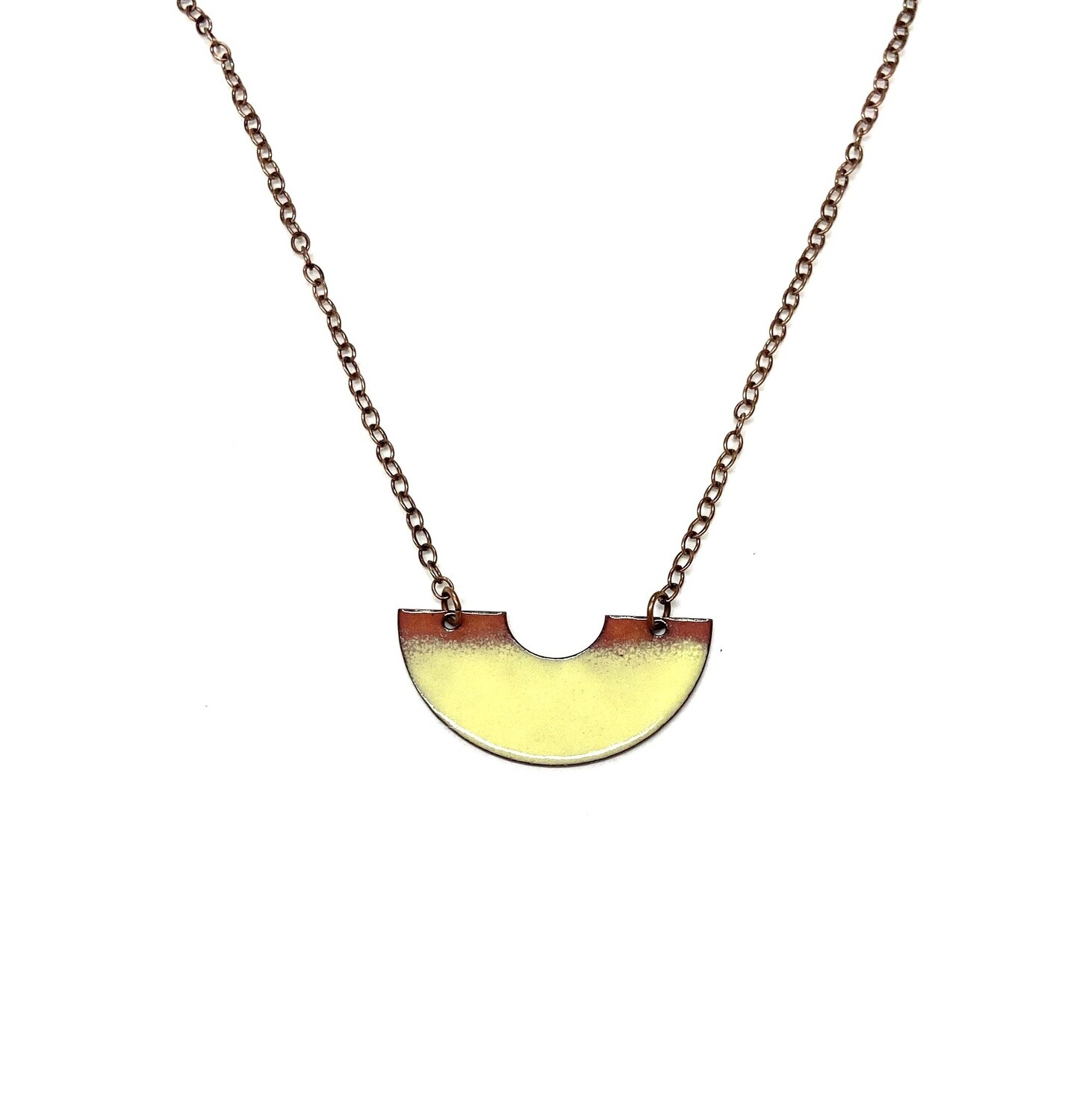Yellow and Copper Arch Necklace- Aflame