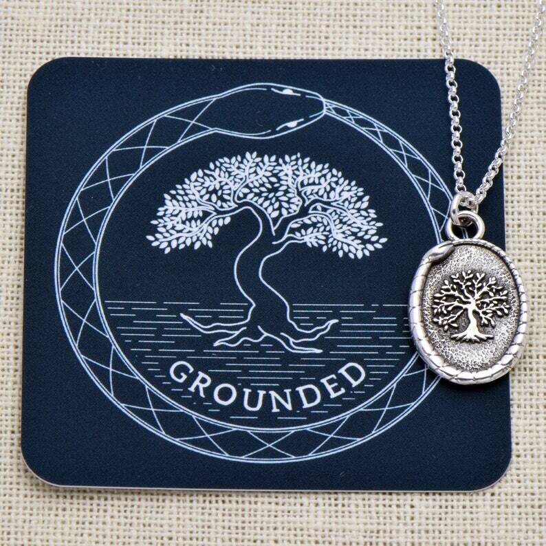 559- Tree of Life Grounded Wax Seal Pendant