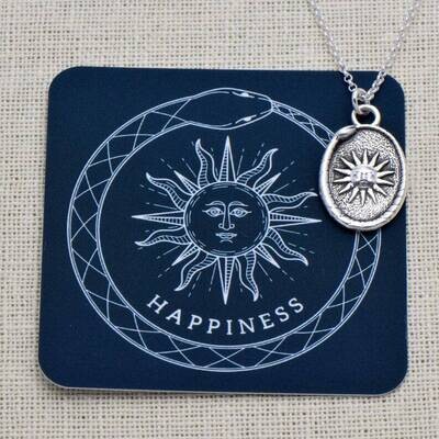 576- Sun Happiness Wax Seal Pendant