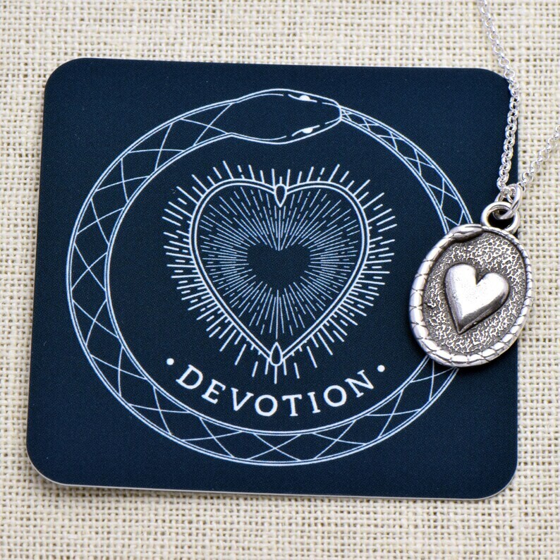566- Heart Devotion Wax Seal Pendant