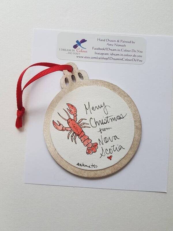 Watercolour Lobster Ornament- Amy Nemeth 