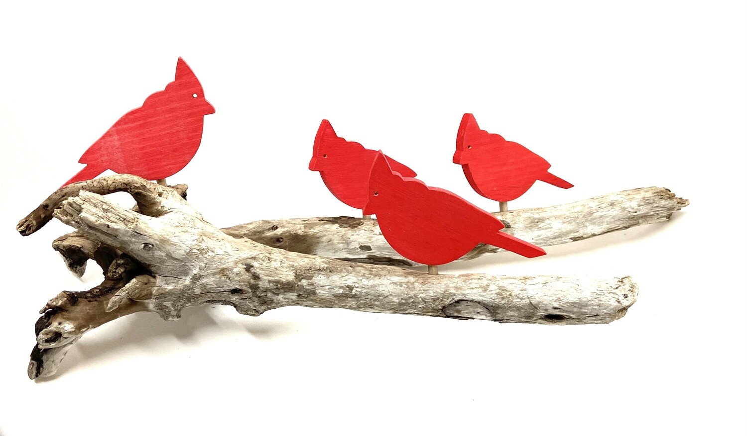 4 Cardinals on Driftwood- Jerry Walsh