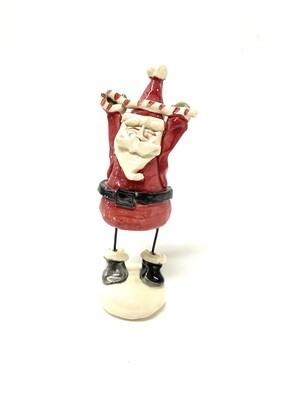 Wired Legged Santa with Candy Cane- Clayton Dickson 