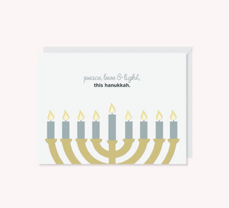 Peace, Love & Light This Hanukkah Card 