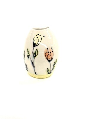 Yellow Floral Pebble Vase- Rachel de Conde