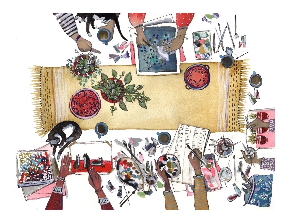 Women Who Make, Painting Card- Sarah Duggan 