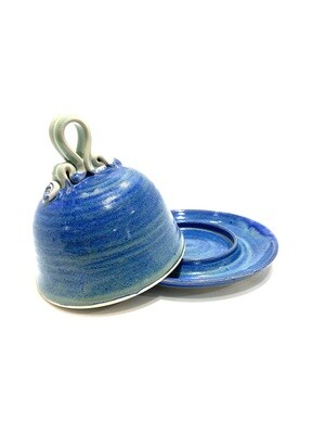 Blue Butter Dish- Gloria Dunbar