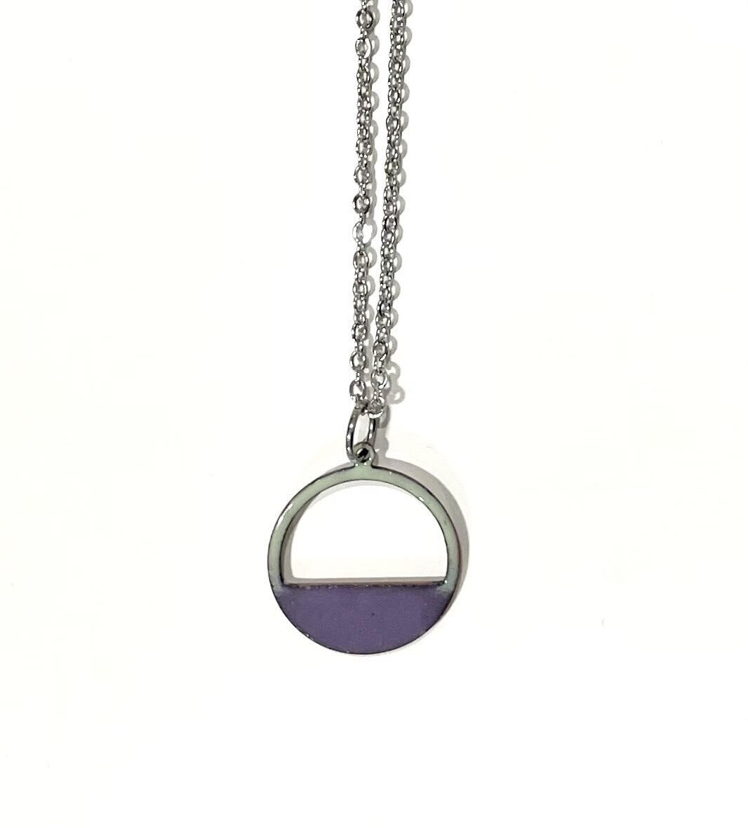 Green and Purple Portal Necklace- Aflame