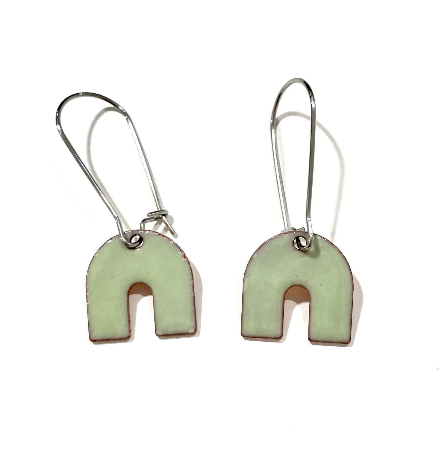 Green Arch Drop Earrings- Aflame