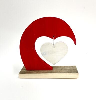 White Valentine Heart on Driftwood- Jerry Walsh