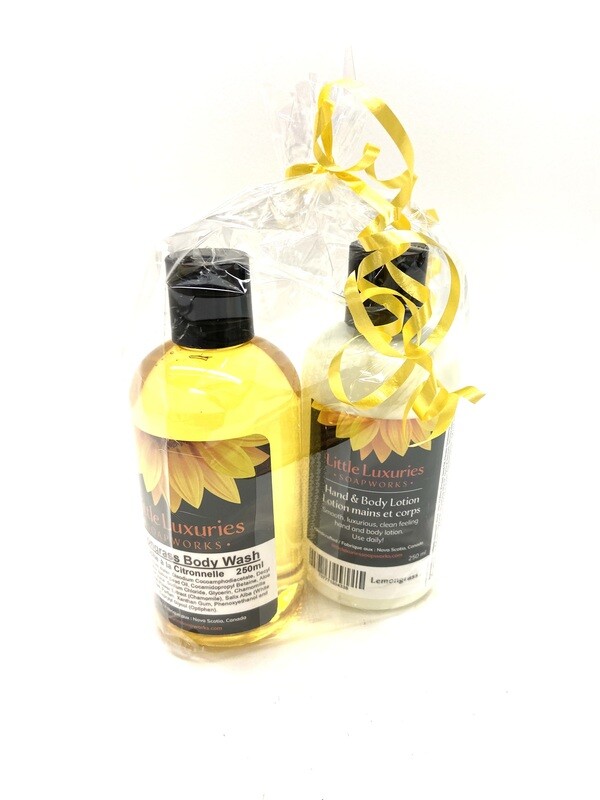 Lemongrass Body Wash and Lotion Set- Little Luxuries