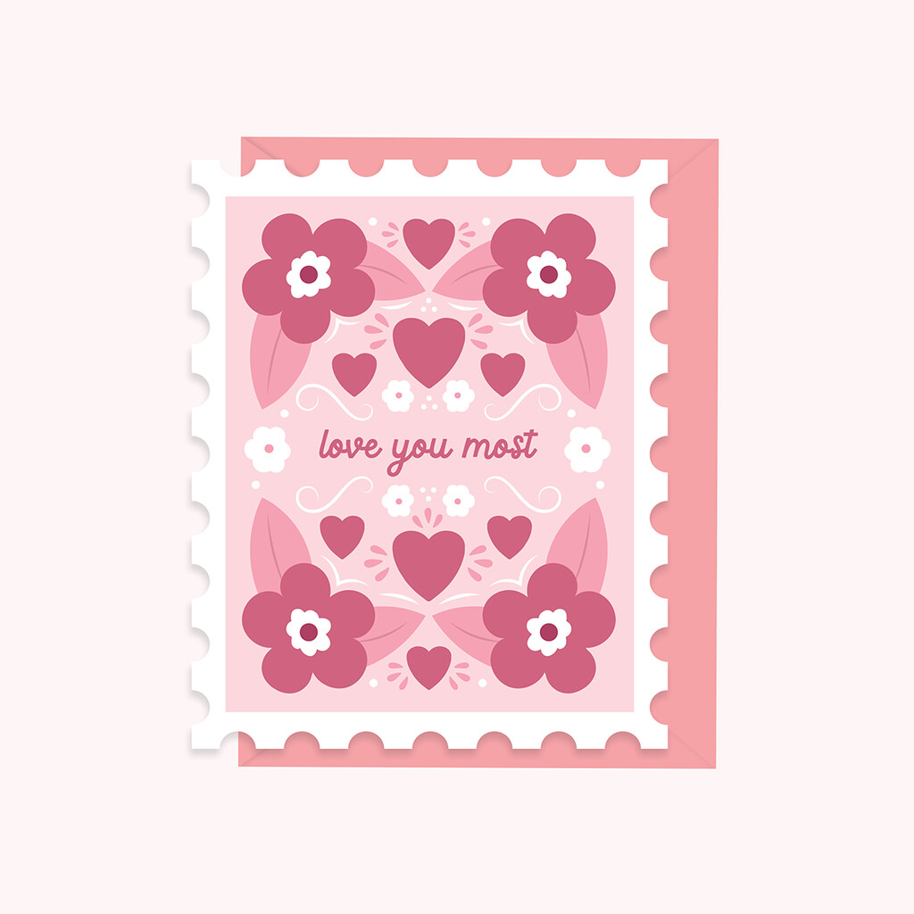 Love You Most Card- Paper Hearts