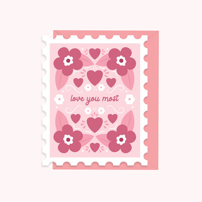 Love You Most Card- Paper Hearts
