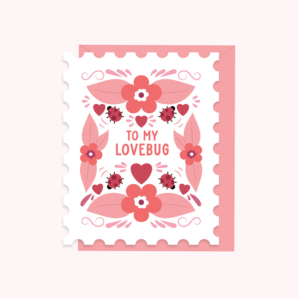 To My Love Bug Card- Paper Hearts