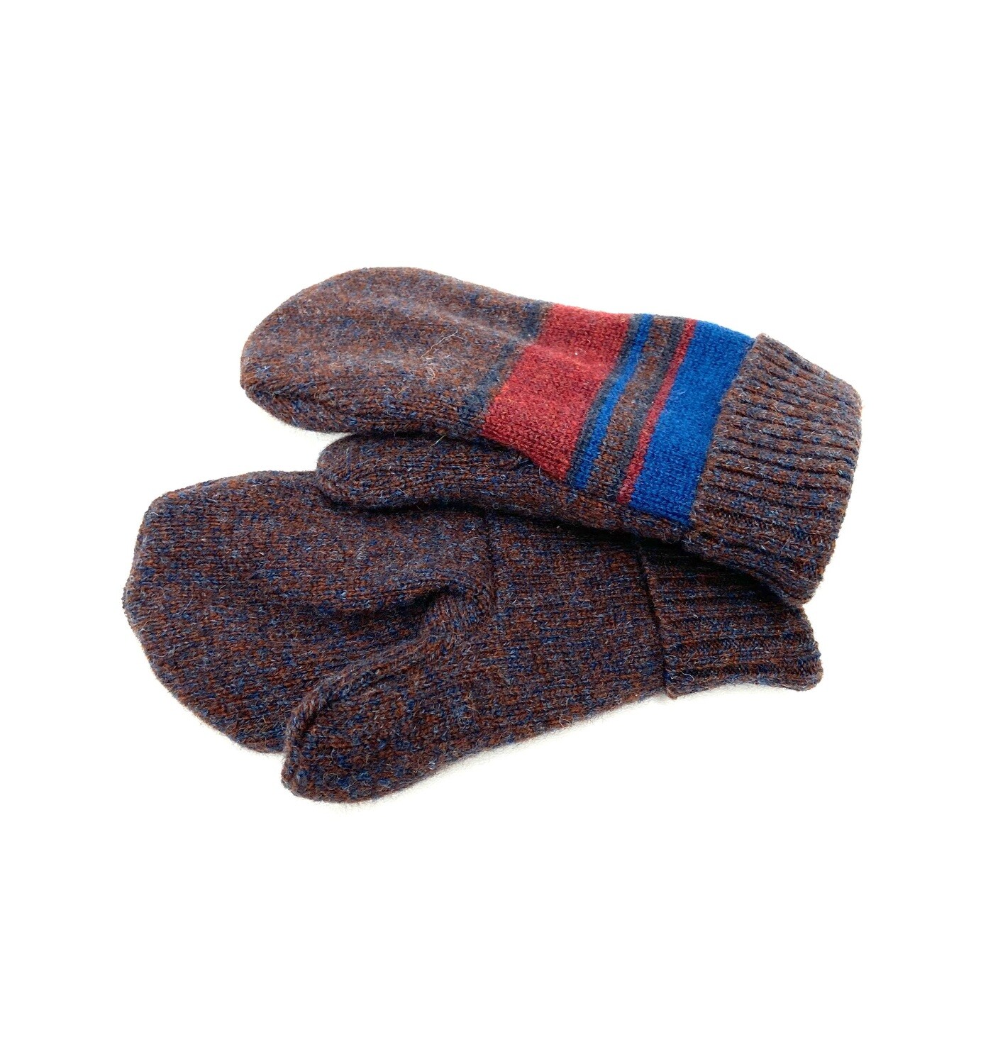 Small Multicoloured Blue and Red- Mary's Mittens