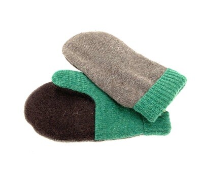Small Grey and Green- Mary's Mittens