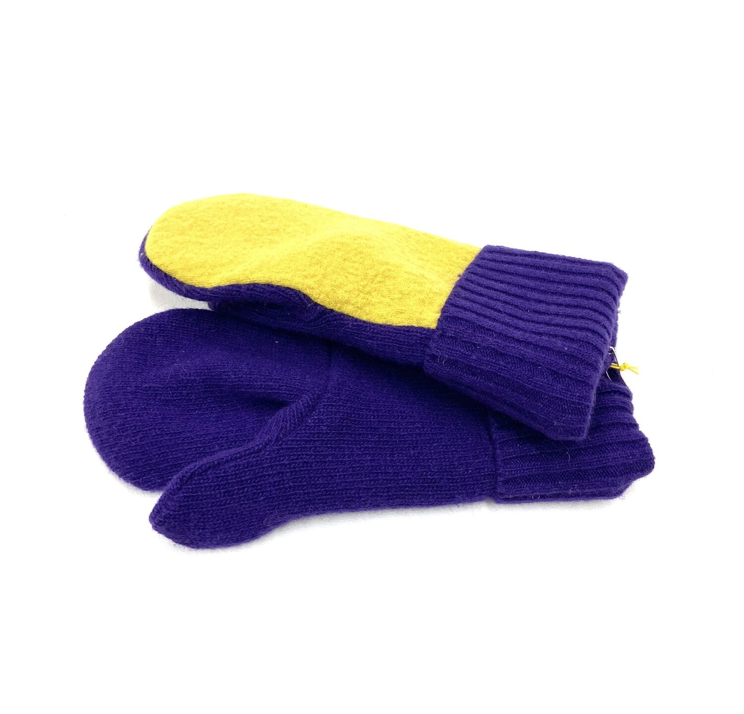 Small Neon Yellow and Purple- Mary's Mittens