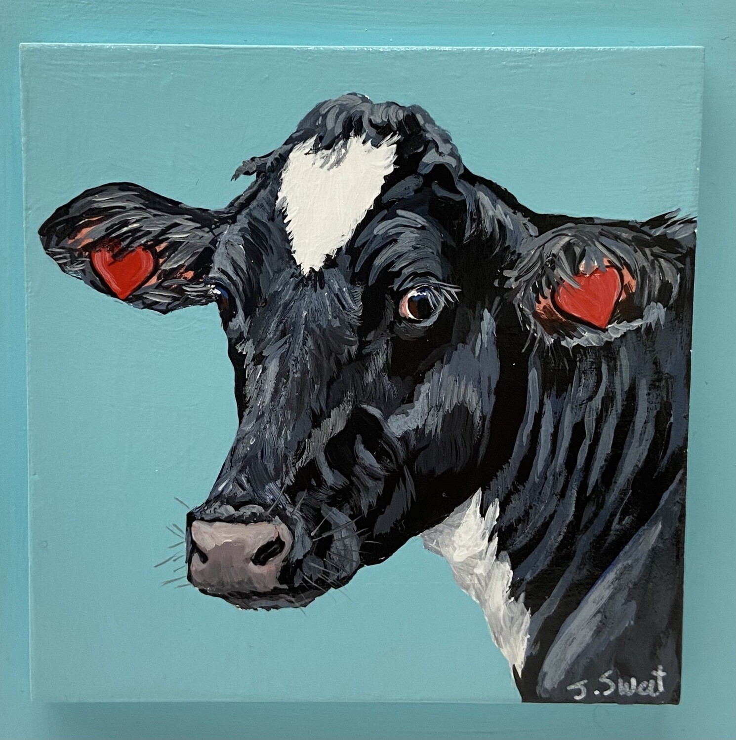 Belinda the Holstein on Shoreline Blue