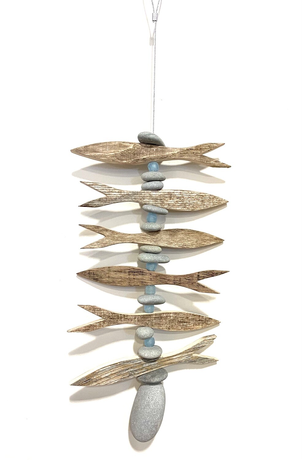 Stone and Wooden Fish Mobile- Cornerstone 
