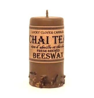 2x4 Chai Beeswax Candle- Lucky Clover