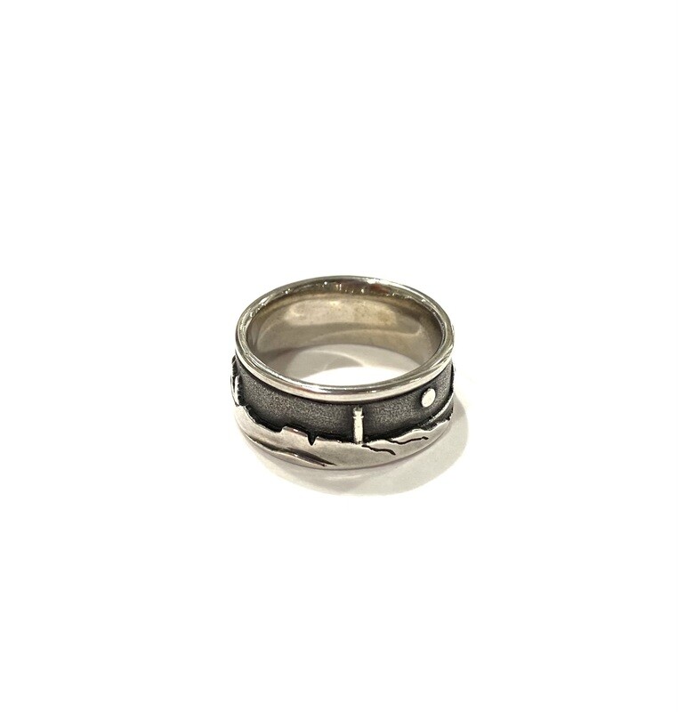 Lighthouse Ring Oxidized size 7- Allyson Simmie