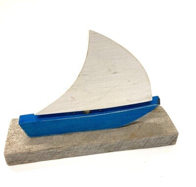 Small Blue Sailboat- Jerry Walsh