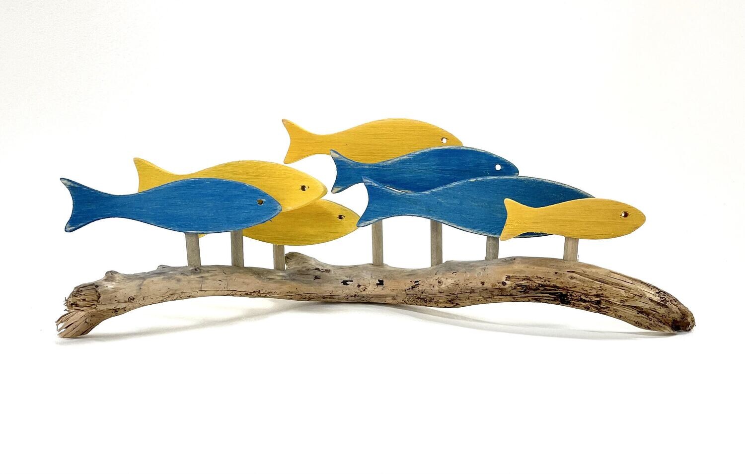 Dark Blue and Yellow 7 Fish School- Jerry Walsh