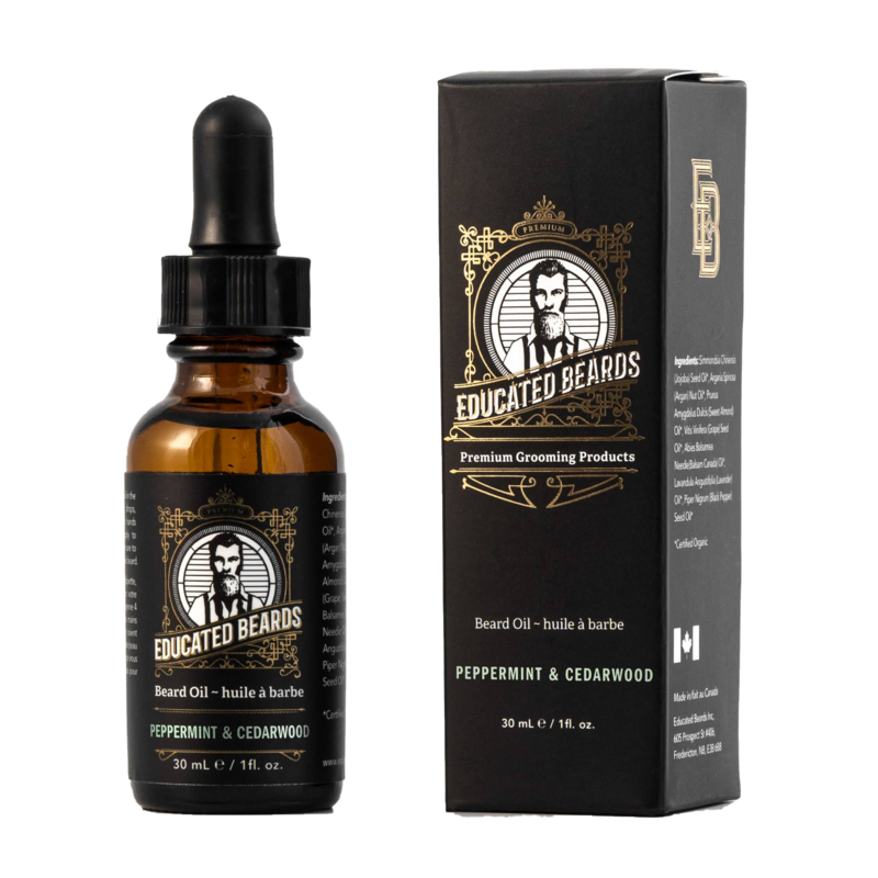 Peppermint and Cedarwood Beard Oil- Educated Beards