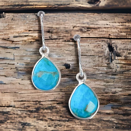 Joy Earrings in Turquoise- Elizabeth Burry Design