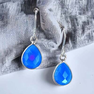 Joy Earrings in Blue Chalcedony- Elizabeth Burry Design