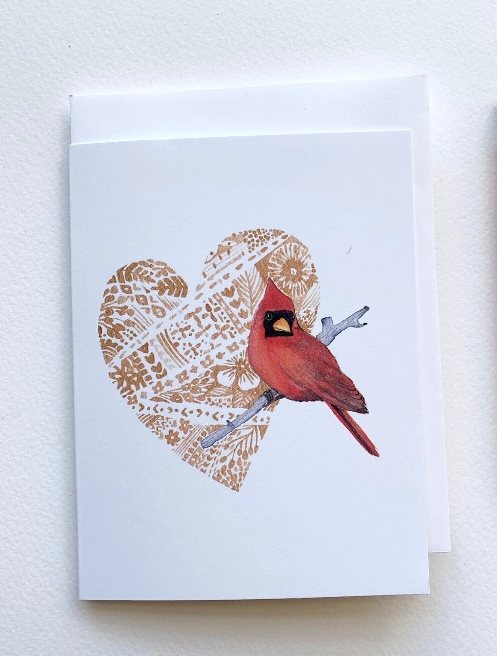 Cardinal and Heart Card- Sarah Duggan 