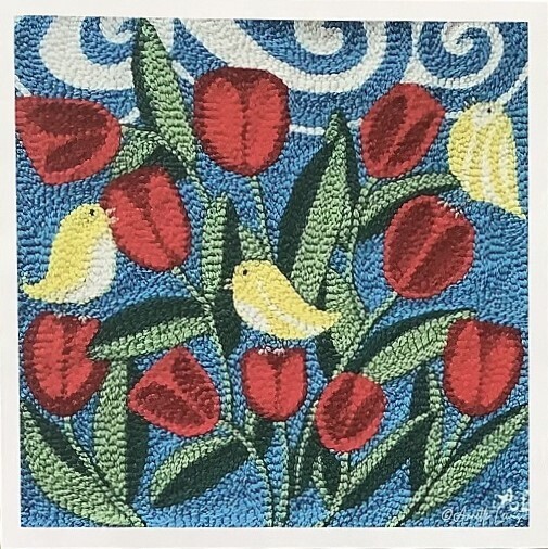 Tulips and Birds Card- Annette Lewis
