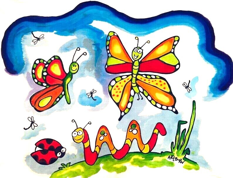 Butterflies Pillowcase Painting Kit
