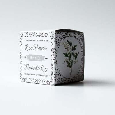 Rice Flower Sparkling Milk Bath Cube- Dot & Lil