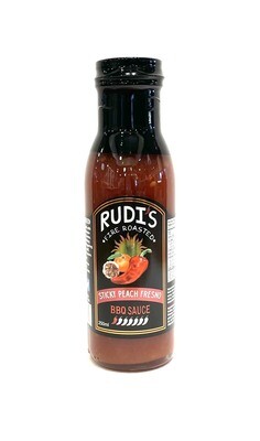 Sticky Peach Fresno BBQ Sauce- Rudi&#39;s Hot Sauce 