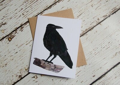 Crow Collage Card