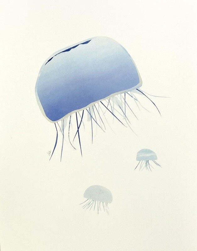 Jellyfish Collage Print