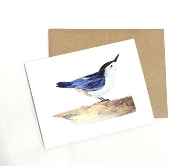 Nuthatch Collage Card