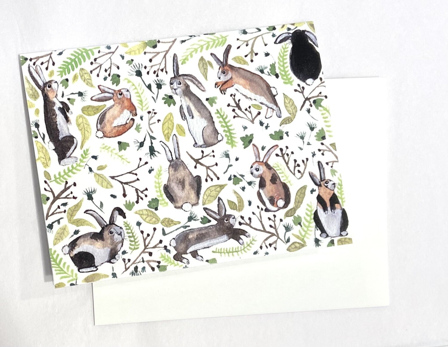 Bunnies and Ferns Card- Sarah Duggan
