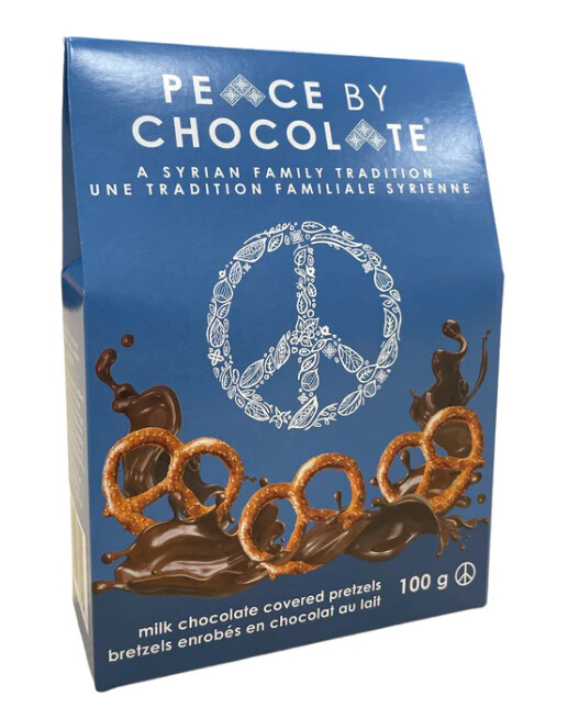 Milk Chocolate Covered Pretzels- Peace by Chocolate 