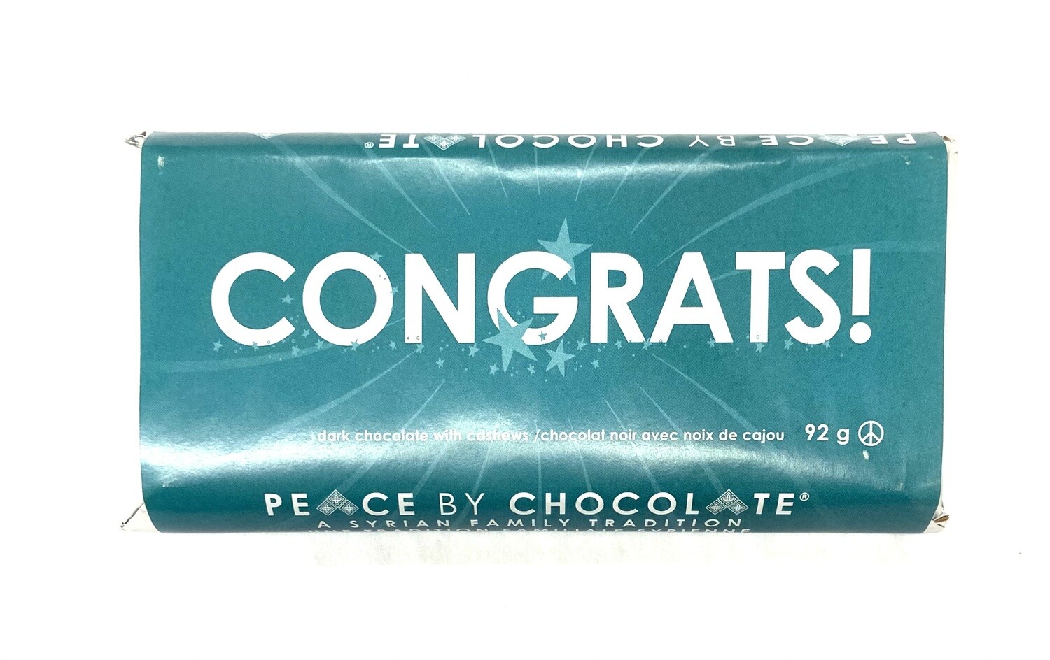 Congrats! Dark Chocolate Cashew Bar- Peace by Chocolate