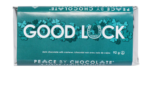Good Luck Dark Chocolate Cashew Bar- Peace by Chocolate