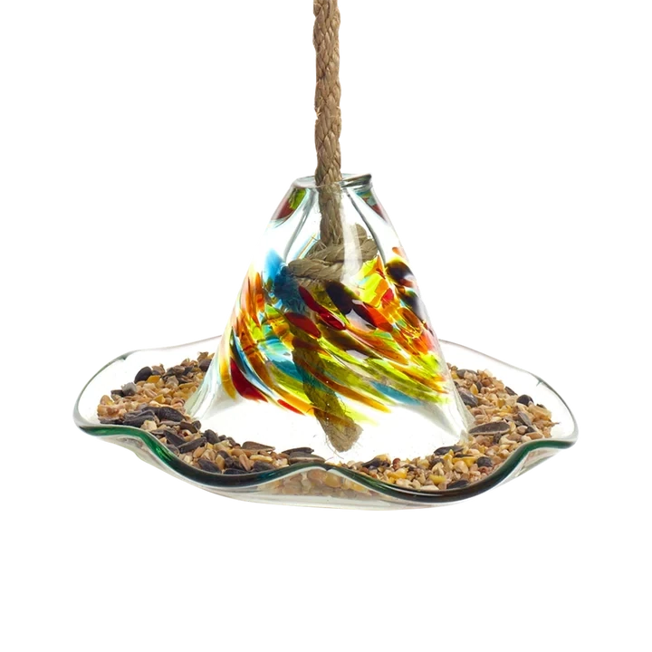 Thanksgiving Calico Glass Seed Rest