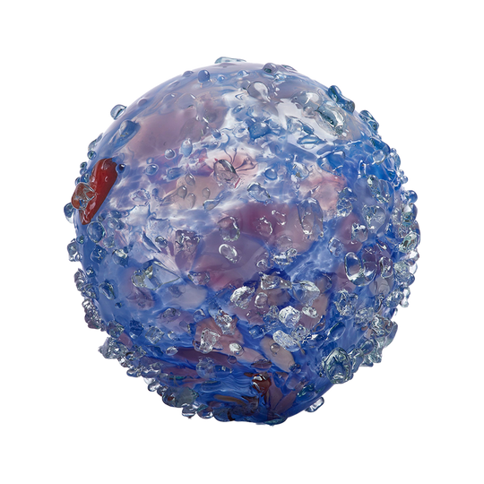 6" Blue Glass Bee Ball