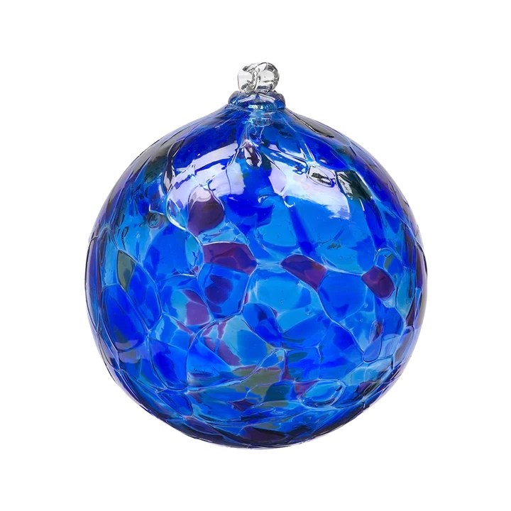 6" Winter Solstice Calico Glass Ball