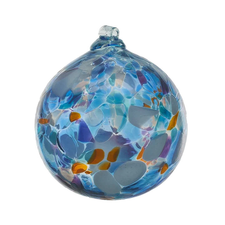 6" Stormy Sea Calico Glass Ball