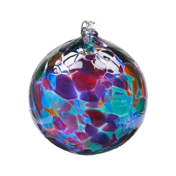 6" Classic Multicoloured Calico Glass Ball