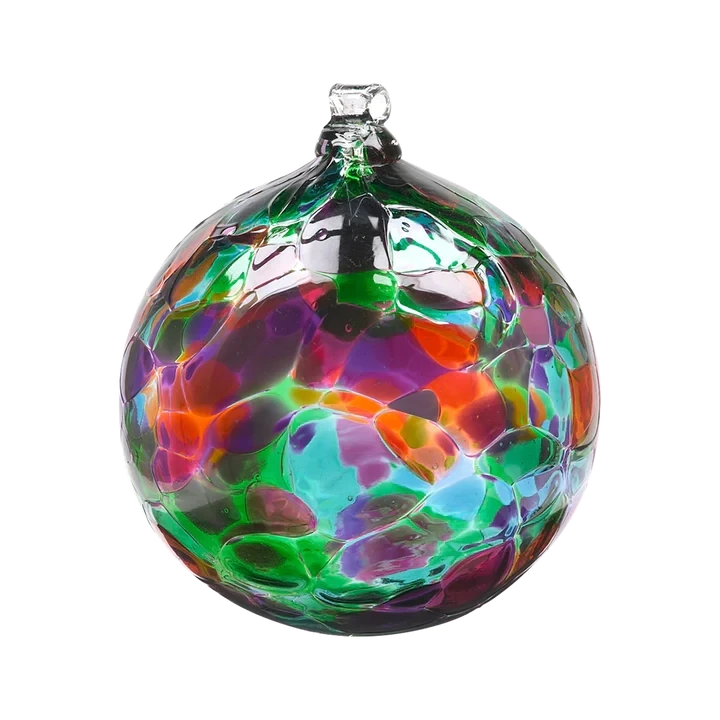 6" Garden Multicoloured Calico Glass Ball